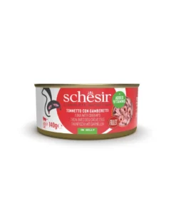 SCHESIR Alimento per gatti tonno e gamberetti 140 g