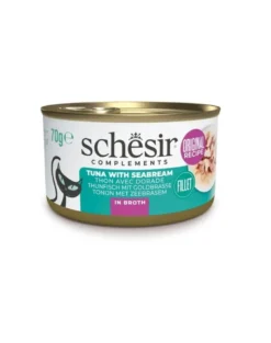 SCHESIR Tonno con orata in brodo per gatti 70 g