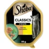 SHEBA Classics vaschetta 85 g cibo umido completo per gatti adulti con anatra e pollo in terrina