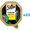 SHEBA Finesse Mousse di pollo in vaschetta 22x85g alimento umido completo per gatti adulti