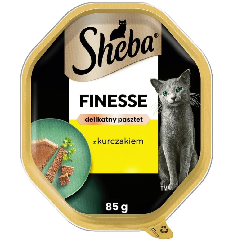 SHEBA Finesse Mousse di pollo in vaschetta 22x85g alimento umido completo per gatti adulti