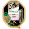 SHEBA Nature’s Collection in vaschetta 85g Alimento umido completo per gatti adulti bocconcini con salmone guarniti con piselli in salsa