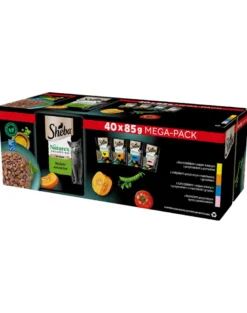 SHEBA Nature's Collection selezione di gusti in salsa alimento umido completo per gatti adulti 40x85g