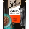 SHEBA Sauce Collection in bustina 85g alimento umido completo per gatti adulti bocconcini con manzo in salsa