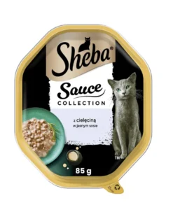 SHEBA Sauce Collection in vaschetta 85g cibo umido completo per gatti adulti bocconcini di vitello in salsa