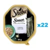 SHEBA Sauce Collection in vaschetta 22x85g cibo umido completo per gatti adulti bocconcini di vitello in salsa