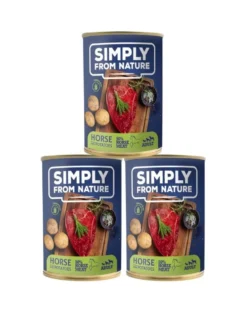 SIMPLY FROM NATURE Cibo umido per cani con cavallo e patate 3 x 400g