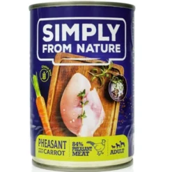 SIMPLY FROM NATURE Cibo umido per cani con fagiano e carote 3 x 400g