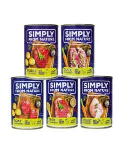 SIMPLY FROM NATURE Cibo umido per cani mix gusti 6 x 400g