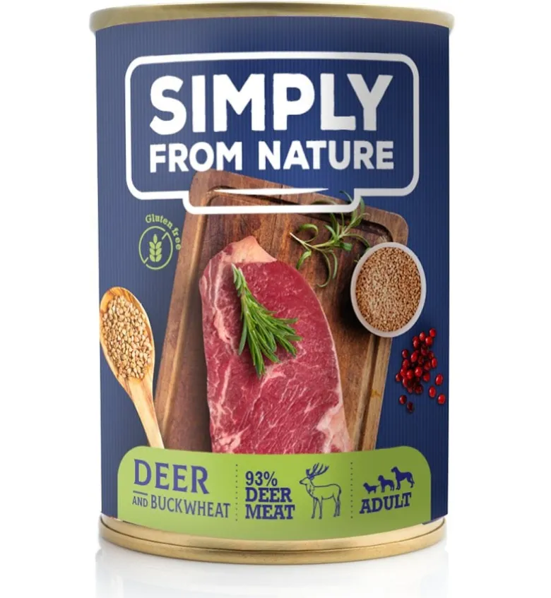 SIMPLY FROM NATURE Cibo umido per cani mix gusti 6 x 400g