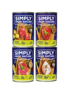 SIMPLY FROM NATURE Cibo umido per cani mix 4 gusti 12 x 400g