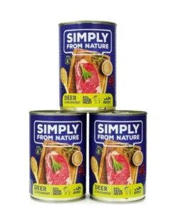 SIMPLY FROM NATURE Cibo umido senza cereali per cani di tutte le razze e le età3 x 400g