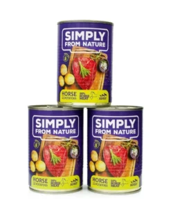 SIMPLY FROM NATURE Cibo umido senza cereali per cani di tutte le razze e le età3 x 400g