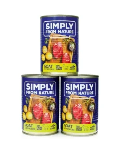 SIMPLY FROM NATURE Cibo umido senza cereali per cani di tutte le razze e le età3 x 400g