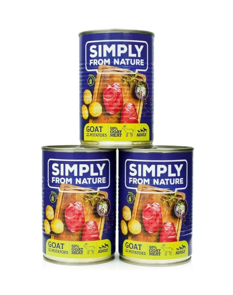 SIMPLY FROM NATURE Cibo umido senza cereali per cani di tutte le razze e le età3 x 400g