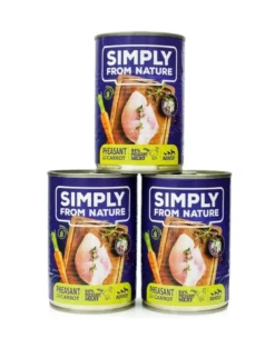 SIMPLY FROM NATURE Cibo umido senza cereali per cani di tutte le razze e le età3 x 400g