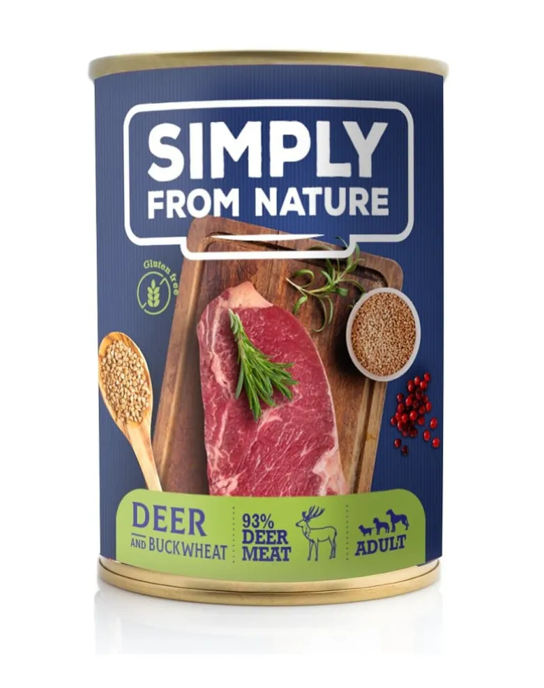 SIMPLY FROM NATURE senza cereali - Cervo e grano saraceno 400 g