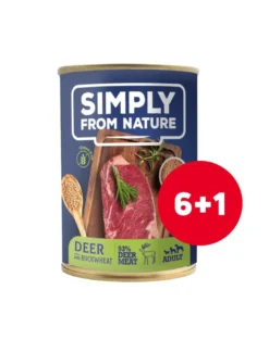 SIMPLY FROM NATURE senza cereali - Cervo e grano saraceno 400 g 6 + 1 GRATIS