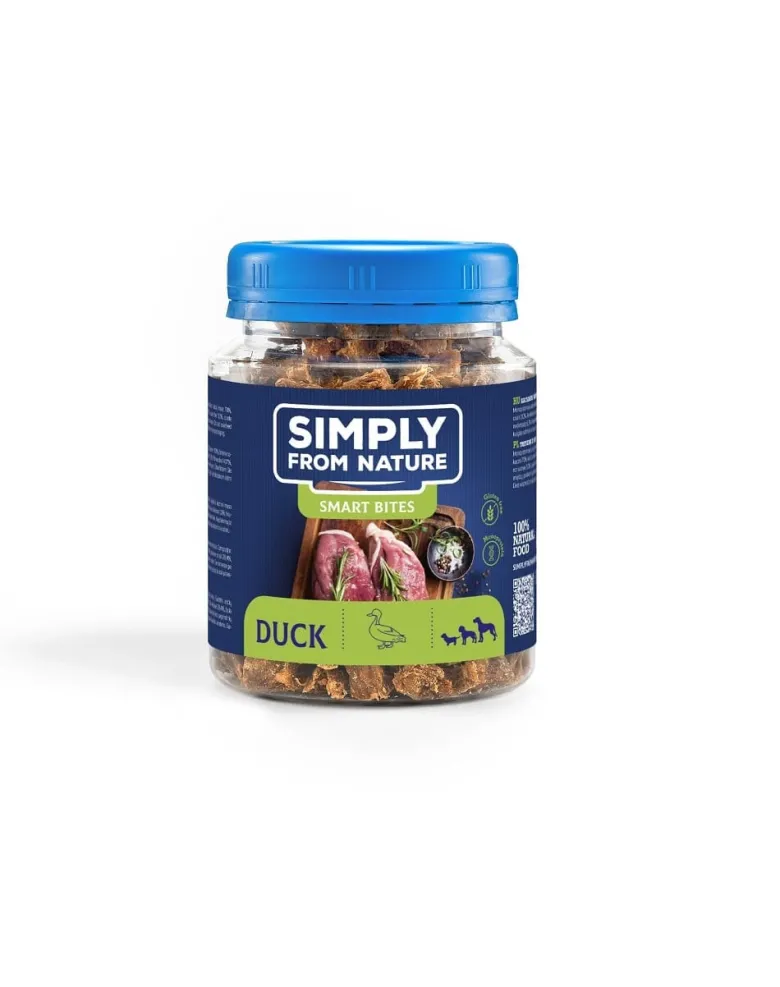 SIMPLY FROM NATURE Smart Bites Snack di anatra per cani 130g