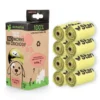 STARCH BAG Sacchetti BIO compostabili per feci 8 rotoli x 15 pezzi, colore verde