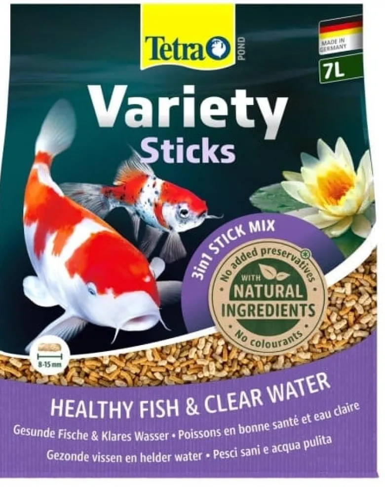 TETRA Pond Variety Sticks 7l Mix completo per pesci da laghetto a base di tre diversi tipi di stick