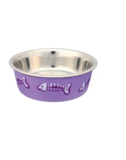 TRIXIE Ciotola in metallo con rivestimento in plastica 0,3 l / 12 cm