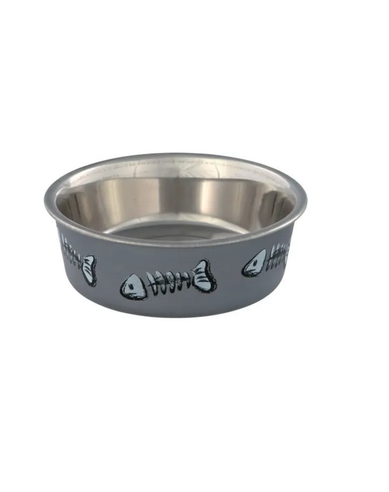 TRIXIE Ciotola in metallo con rivestimento in plastica 0,3 l / 12 cm