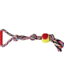 TRIXIE Corda gioco in cotone e poliestere con palla da tennis