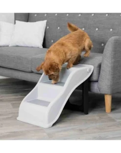 TRIXIE Scaletta per cani 34 × 39 × 54 cm, grigio chiaro