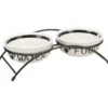 TRIXIE Set di ciotole in ceramica/metallo 2x2.6l/ diam.25cm