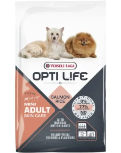 VERSELE-LAGA Adult Skin Care Mini - Alimento per cani adulti di razza piccola e miniatura con pelle sensibile Salmone 7,5 kg