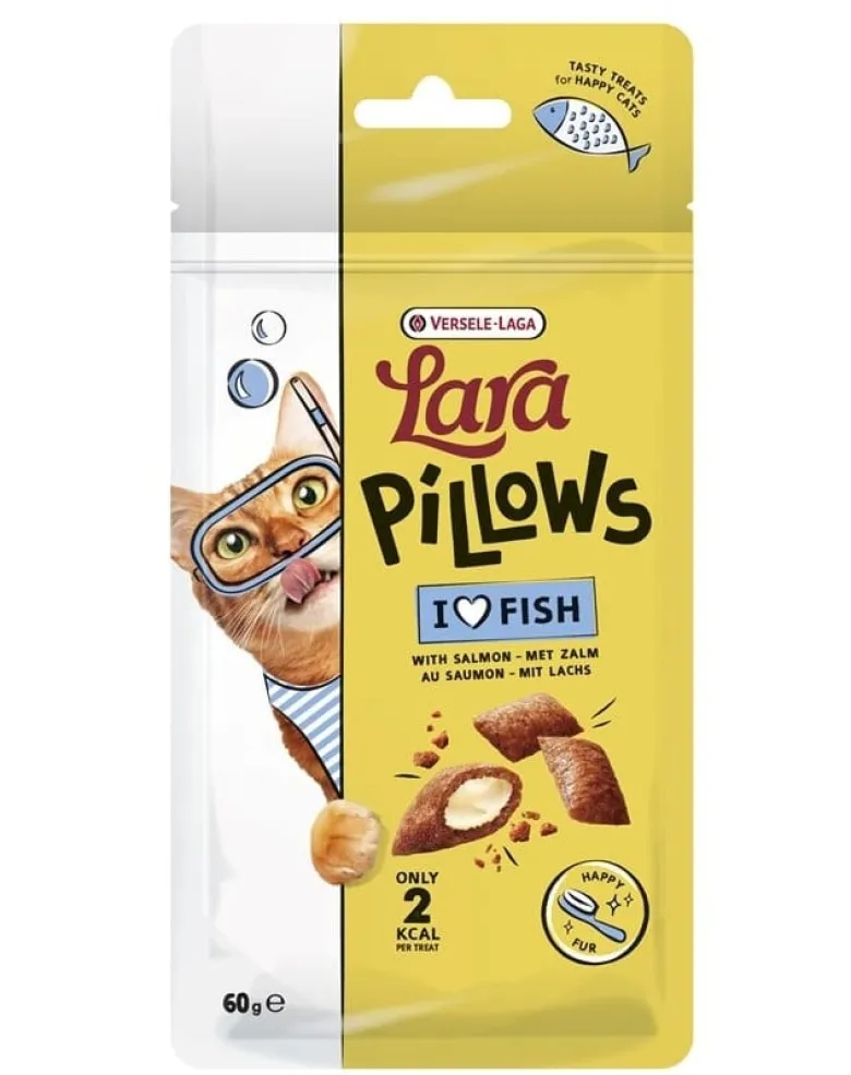 VERSELE-LAGA Lara Snack Pillows with Salmon Happy Fur 60g snack per la bellezza del pelo