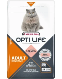 VERSELE-LAGA Opti Life Cat Adult Sensitive Salmon 2.5 kg per gatti adulti sensibili