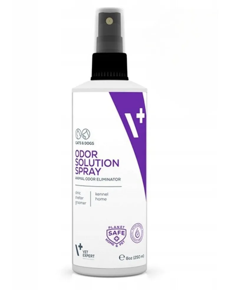 VET EXPERT Odor Solution Spray Animal Odor Eliminator 250 ml neutralizzatore di odori per cani e gatti