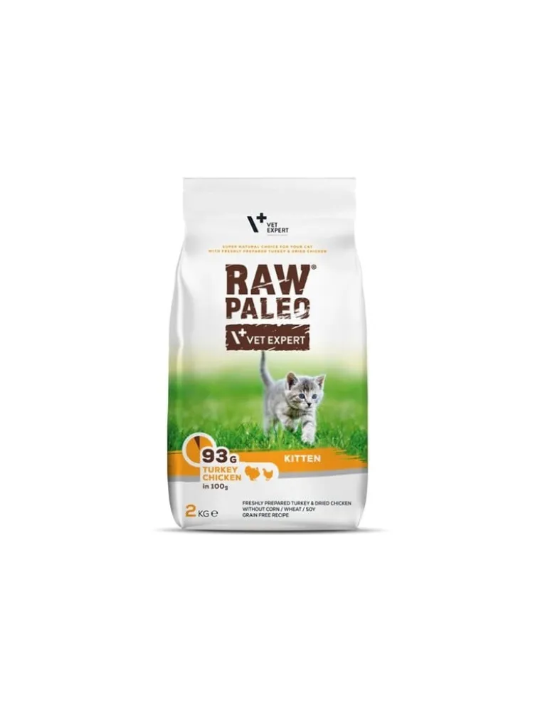 VETEXPERT Raw Paleo Adult Cat Turkey&Chicken per gattini tacchino e pollo 2kg