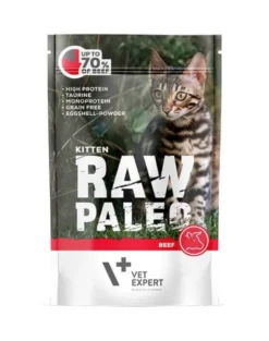 VETEXPERT RAW PALEO Kitten beef 100 g cibo umido per gattini manzo