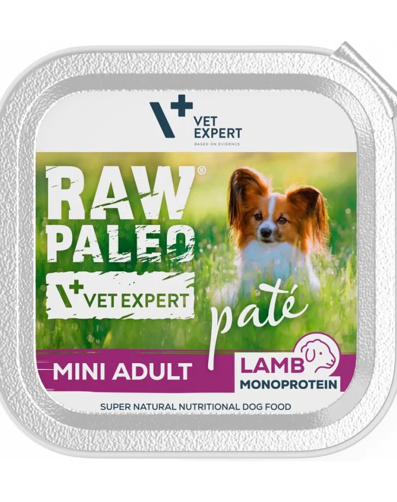 VETEXPERT RAW PALEO Pate Adult Mini Lamb 150g paté per cani di piccola taglia agnello