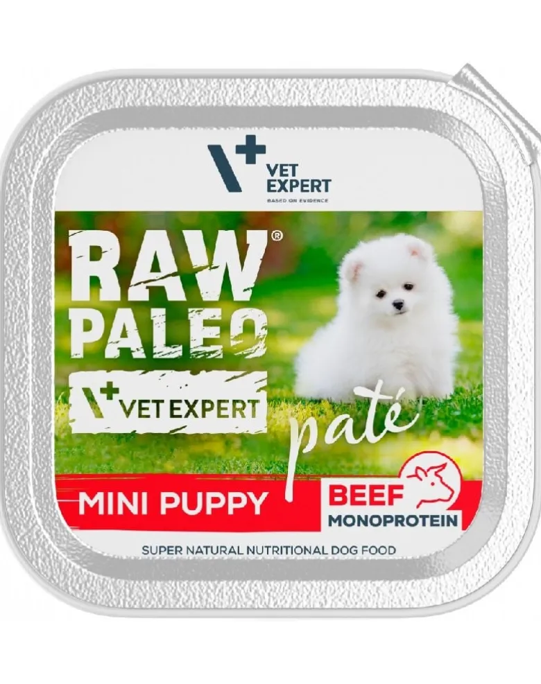 VET EXPERT RAW PALEO Pate Puppy Mini Beef 150 g patè per cuccioli manzo