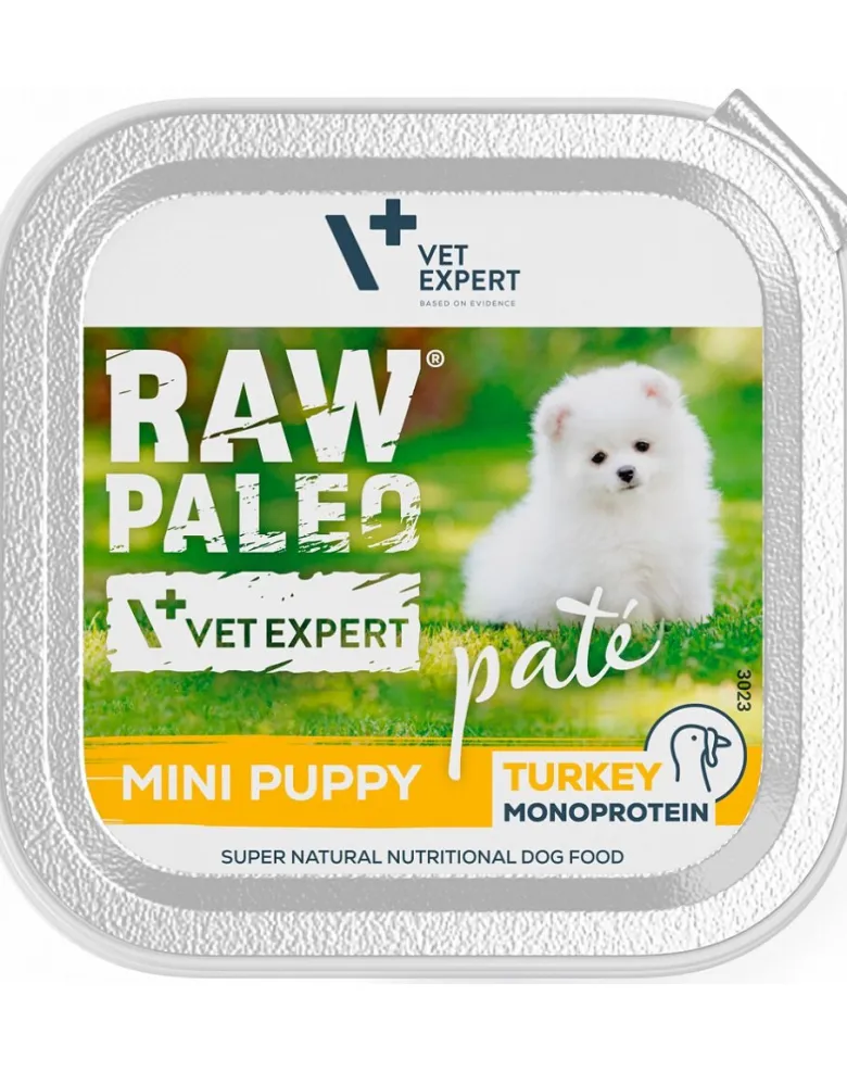 VETEXPERT RAW PALEO Pate Puppy Mini Turkey 150g paté di tacchino per cuccioli