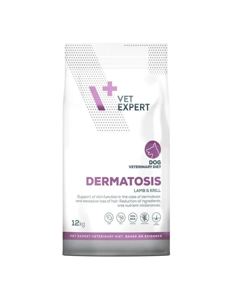 VET EXPERT Veterinary Diet Dog Dermatosis Lamb and Krill 12 kg