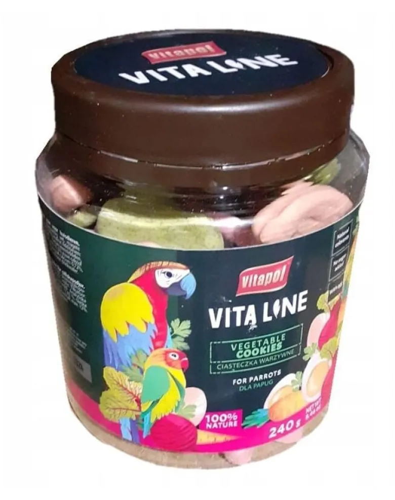 VITAPOL Biscotti vegetali per pappagalli vaso 240 g