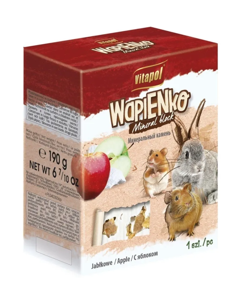 VITAPOL Cubo di lime per roditori XL - mela 190 g