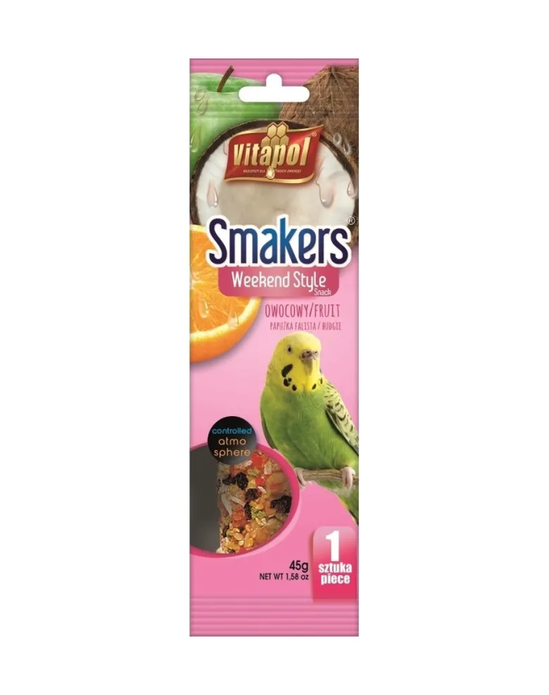 VITAPOL Smacker per parrocchetti ondulati - Frutta 45 g
