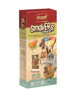 VITAPOL Smakers 3 in1 per roditori e conigli (verdure/semi/frutta) 3 pezzi