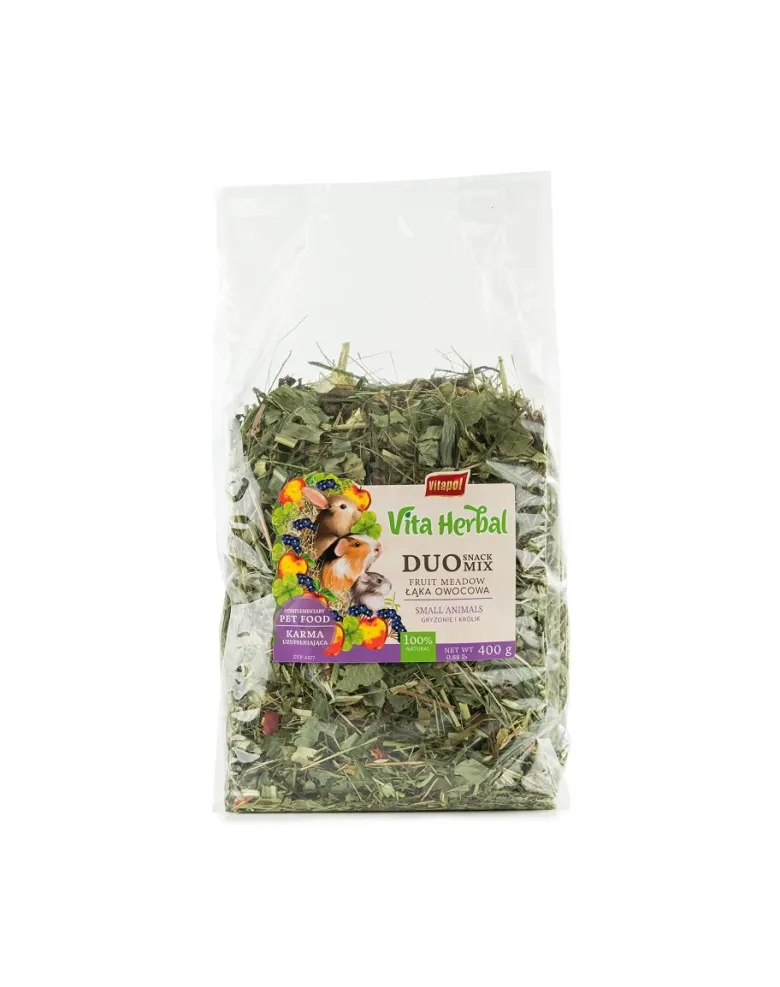 VITAPOL Vita Herbal Duo Snack prato di frutta per roditori e conigli 400 g