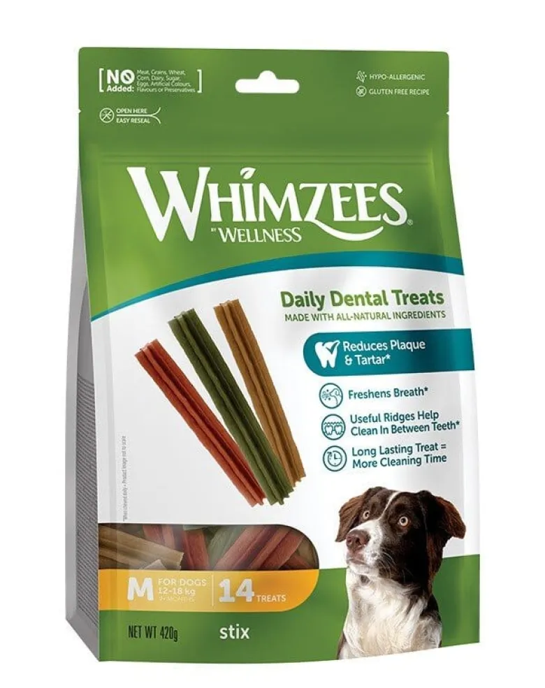 WHIMZEES Stix Bastoncini dentali naturali M 14 pezzi