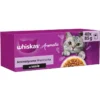 WHISKAS Adult Aromatica Mix 40x85 g cibo umido completo in bustina per gatti adulti in salsa con pezzi di maiale glassato e carote, pollo succoso, con pezzi di pesce oceanico in brodo, salmone delicato e piselli