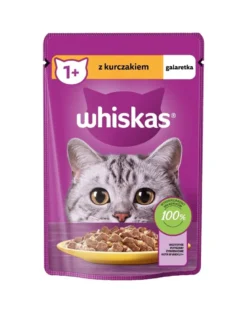 WHISKAS Adult in bustina 85g Alimento umido con pollo in gelatina per gatti adulti