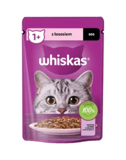 WHISKAS Adult in bustina 85g cibo umido con salmone in salsa per gatti adulti