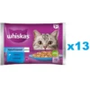 WHISKAS Adult in bustina 52x85g Alimento umido in gelatina con salmone e tonno